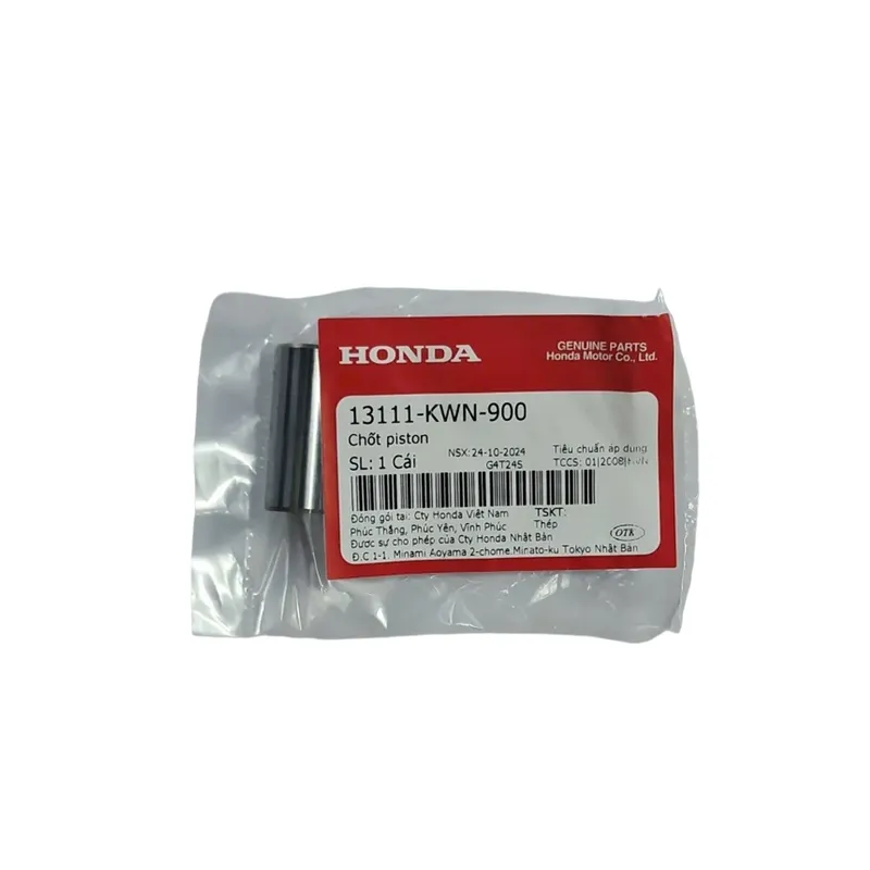 13111KWN900 – Chốt Piston Air Blade 125 ( 11 / 2015 – 12 / 2019 ) , Sh Mode ( 05 / 2013 – 12 / 2018 ) , Sh 125 Và Sh 150 ( 09 / 2009 – 10 / 2016 ) , Air Blade 125 / Air Blade 150 ( 2020+ ) , Vision 110 ( 09 / 2014+ ) , Pcx ( 2014 – 2017 ) , Lead 125 ( 02 / 2013 – 02 / 2015 ) , Air Blade 125 K27A ( 2012 ) , Air Blade 125 K27G ( 2014 ) , Pcx ( 08 / 2010 – 08 / 2012 ) , Air Blade 125 ( 12 / 2012 – 11 / 2015 ) , Pcx 125 K35A ( Ww125E ) ( 2013 )