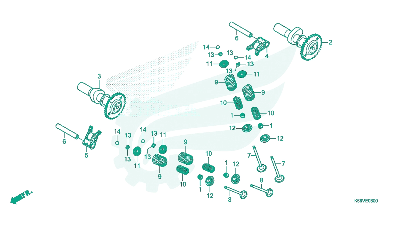 BỘ PHỤ TÙNG E - 3 CATALOGUE TRỤC CAM - XUPAP HONDA WINNER 150