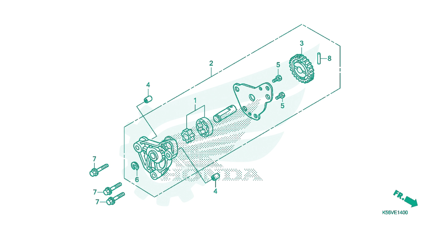 BỘ PHỤ TÙNG E - 14 CATALOGUE BƠM DẦU HONDA WINNER 150