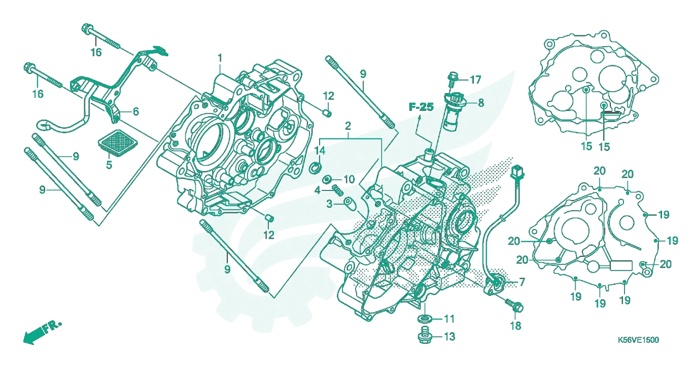 BỘ PHỤ TÙNG E - 15 CATALOGUE VÁCH MÁY - VÁCH ĐỘNG CƠ HONDA WINNER 150