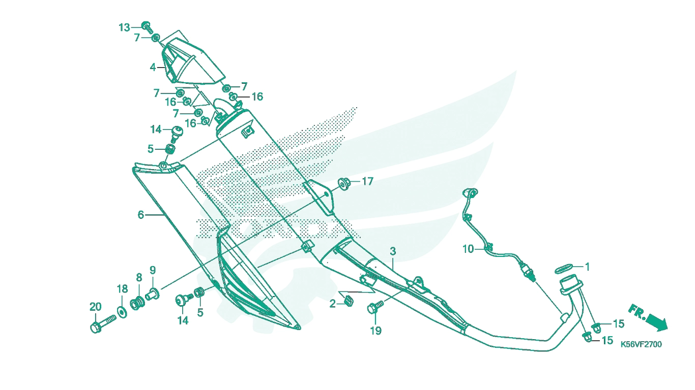 BỘ PHỤ TÙNG F - 27 CATALOGUE ỐNG XẢ HONDA WINNER 150