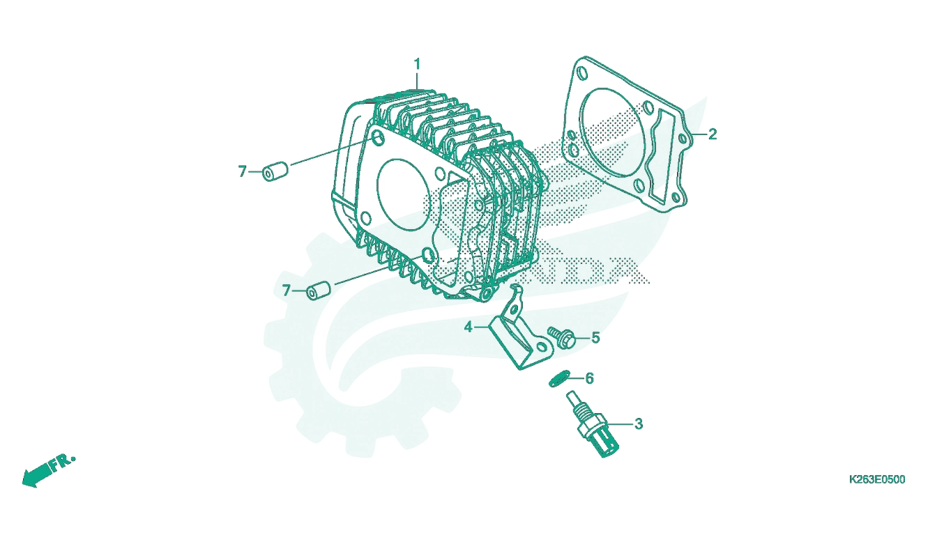 BỘ PHỤ TÙNG E - 5 CATALOGUE XY LANH HONDA MSX 125