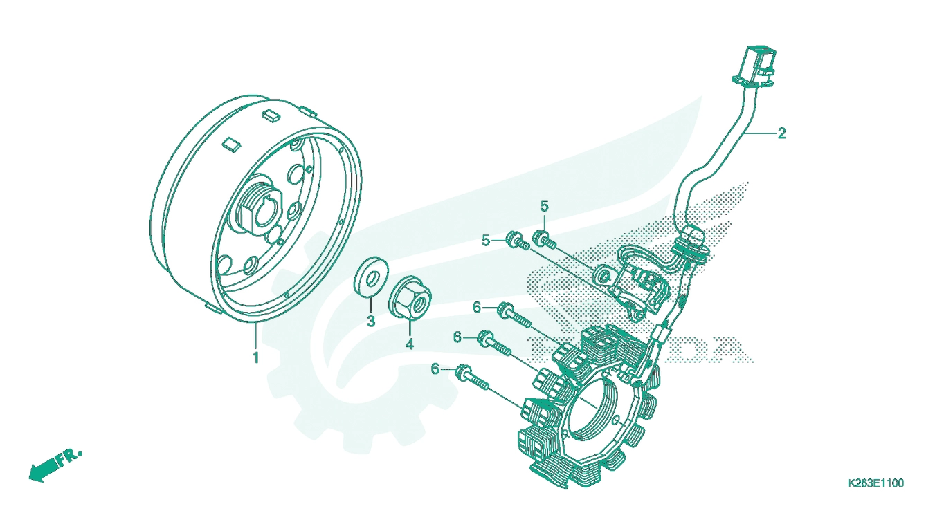 BỘ PHỤ TÙNG E - 11 CATALOGUE MÁY PHÁT - VÔ LĂNG ĐIỆN HONDA MSX 125