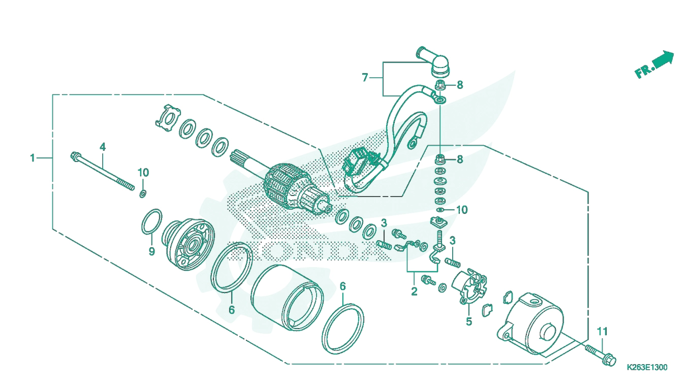 BỘ PHỤ TÙNG E - 13 CATALOGUE MÔ TƠ ĐỀ HONDA MSX 125