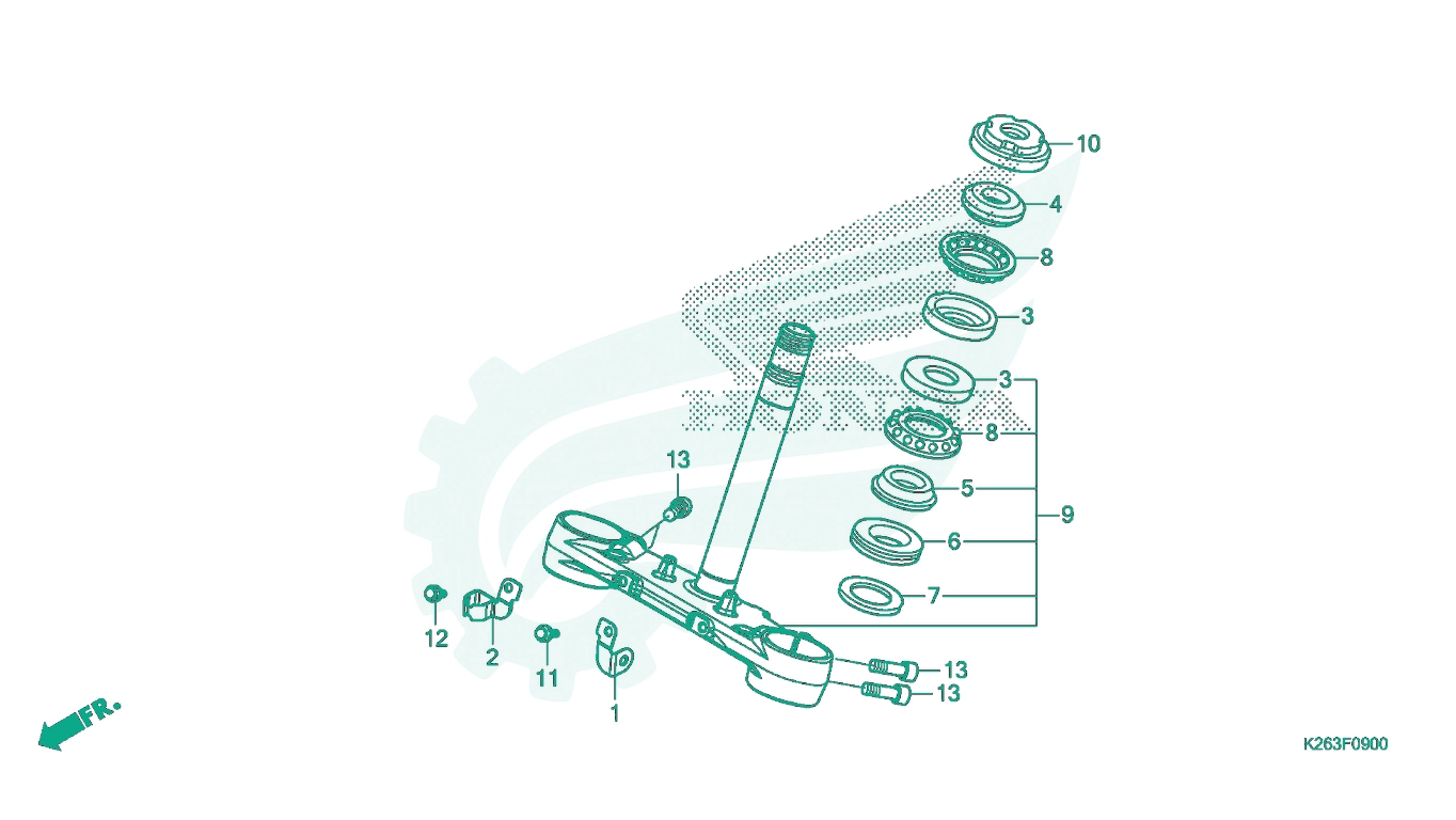 BỘ PHỤ TÙNG F - 9 CATALOGUE CỔ LÁI HONDA MSX 125