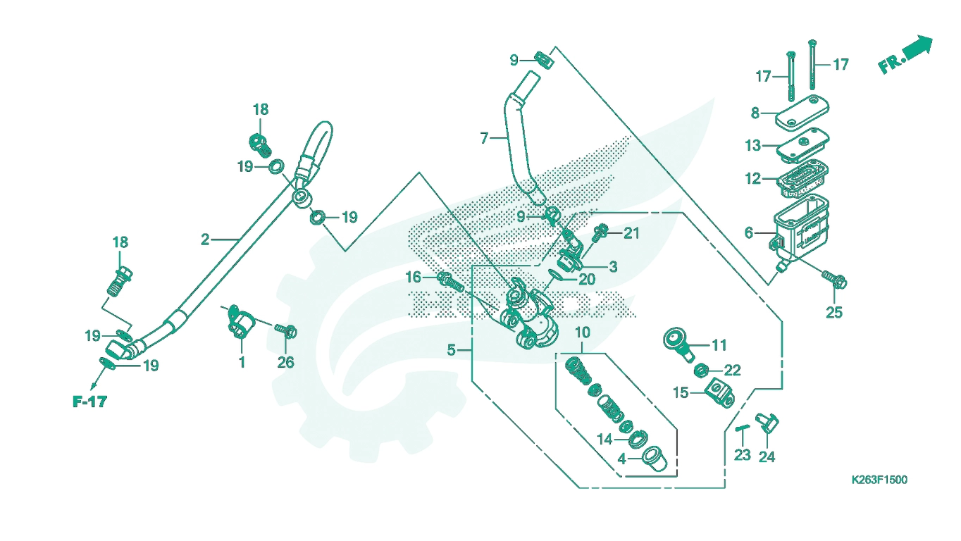 BỘ PHỤ TÙNG F - 15 CATALOGUE XY LANH CHÍNH PHANH SAU HONDA MSX 125