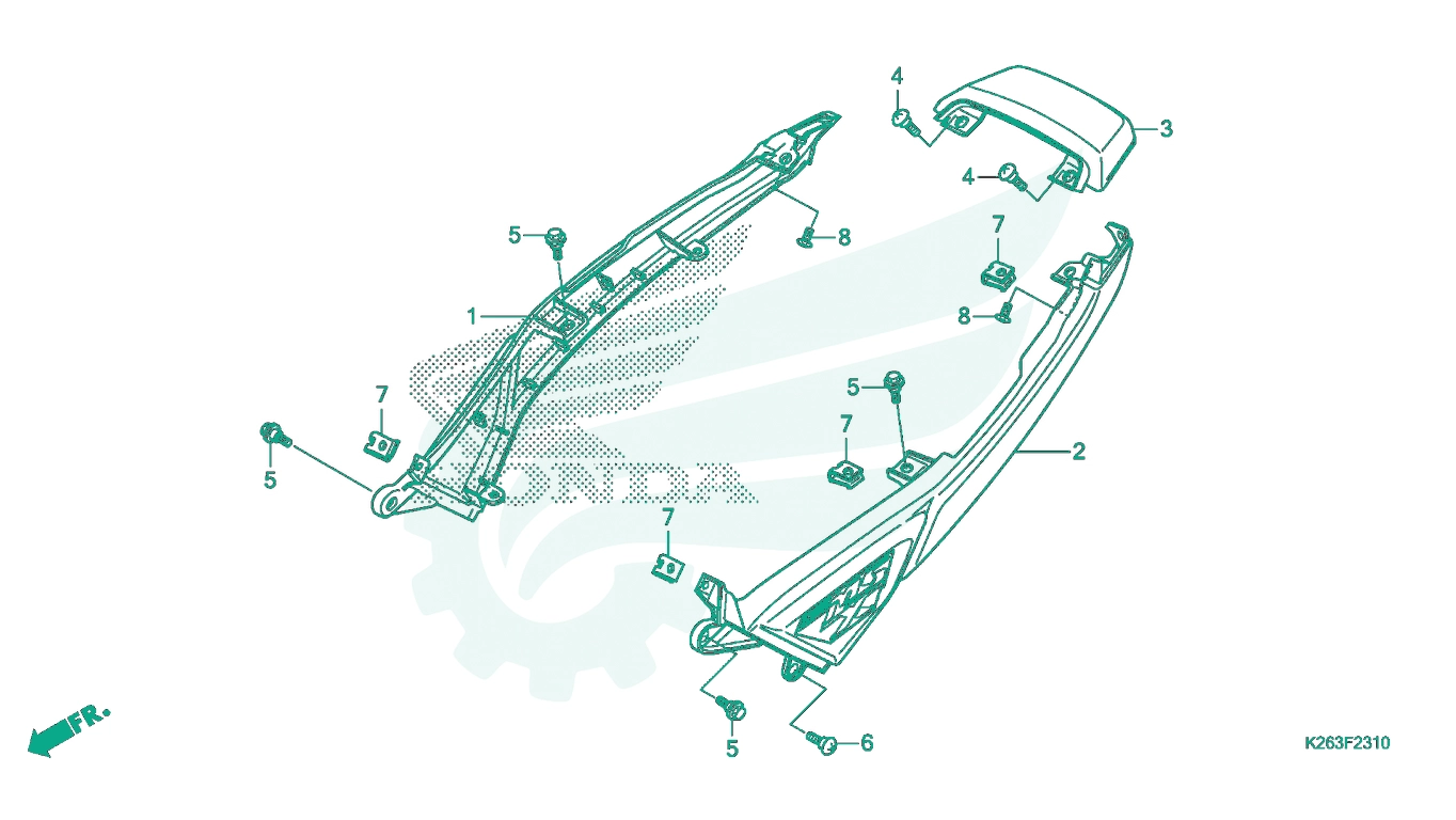 BỘ PHỤ TÙNG F - 23 - 10 CATALOGUE TAY DẮT SAU HONDA MSX 125
