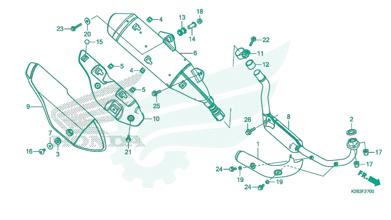 BỘ PHỤ TÙNG F - 27 CATALOGUE ỐNG XẢ HONDA MSX 125