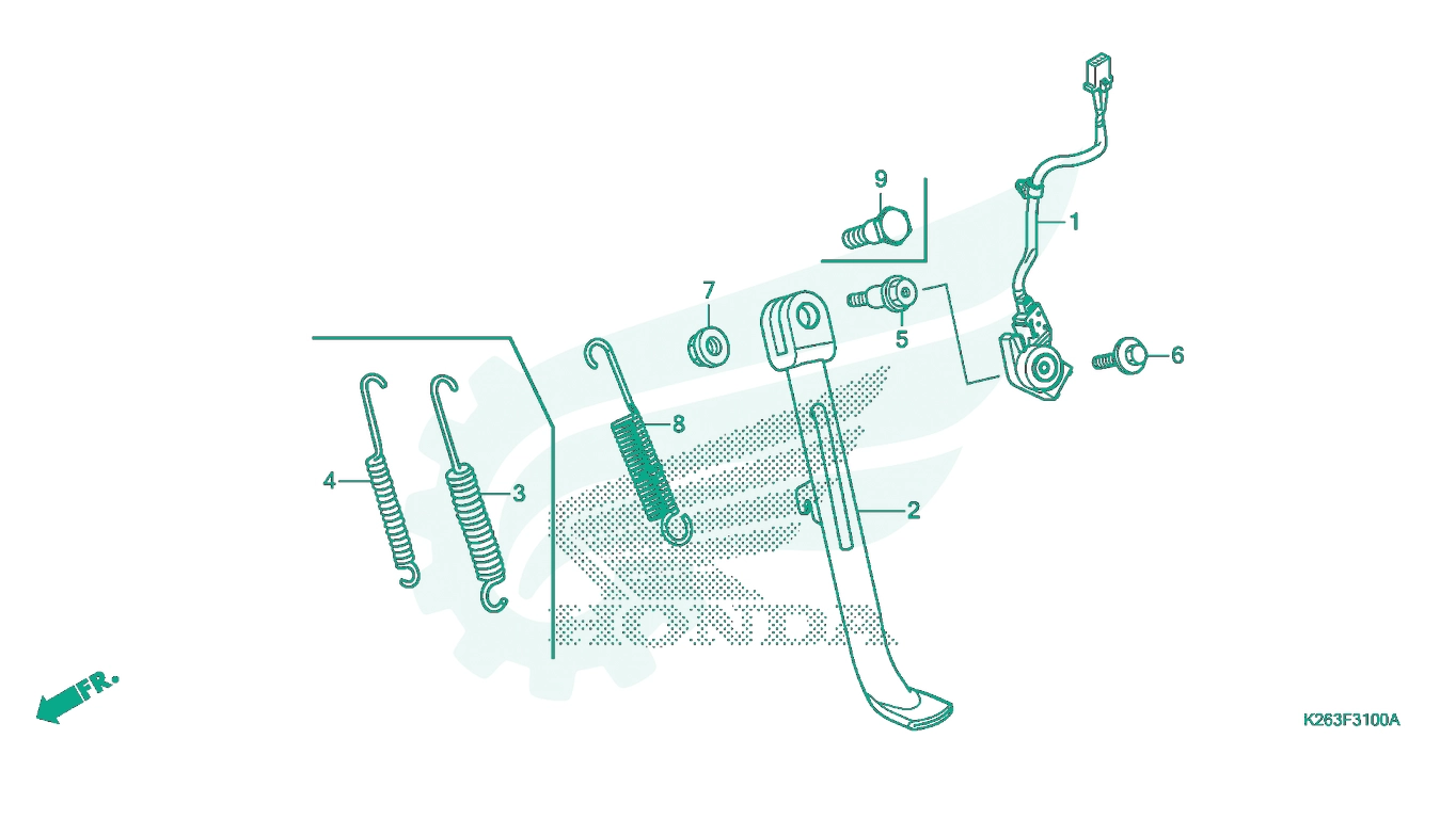 BỘ PHỤ TÙNG F - 31 CATALOGUE CHÂN CHỐNG HONDA MSX 125