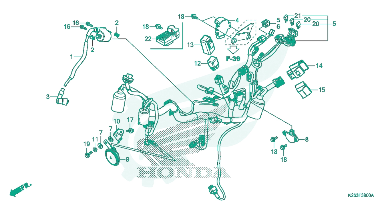 BỘ PHỤ TÙNG F - 38 CATALOGUE BÓ DÂY HONDA MSX 125