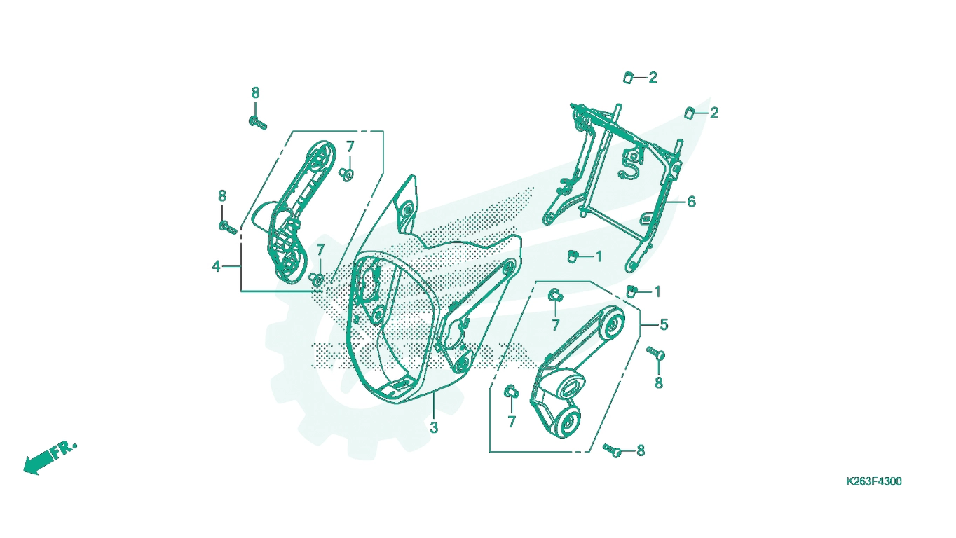 BỘ PHỤ TÙNG F - 43 CATALOGUE ỐP ĐÈN PHA HONDA MSX 125