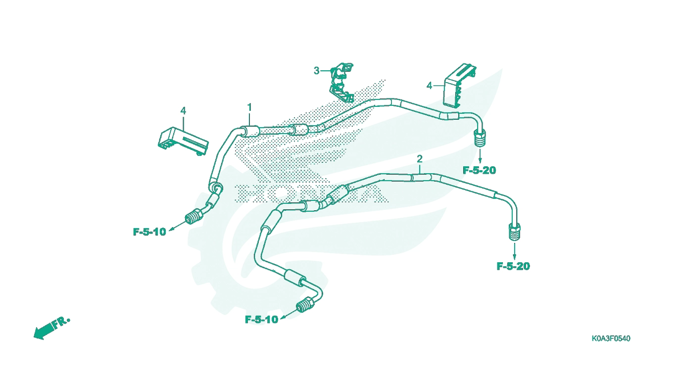 BỘ PHỤ TÙNG F - 5 - 40 CATALOGUE DÂY DẪN DẦU PHANH TRƯỚC HONDA CB300R