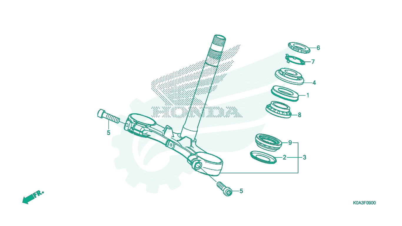 BỘ PHỤ TÙNG F - 9 CATALOGUE CHẢNG 3 HONDA CB300R