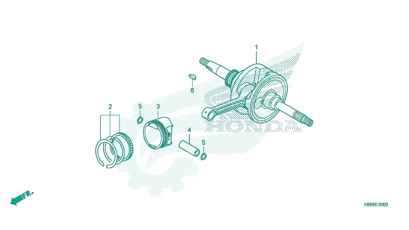BỘ PHỤ TÙNG E - 20 CATALOGUE TRỤC CƠ - PISTON HONDA AIR BLADE 125