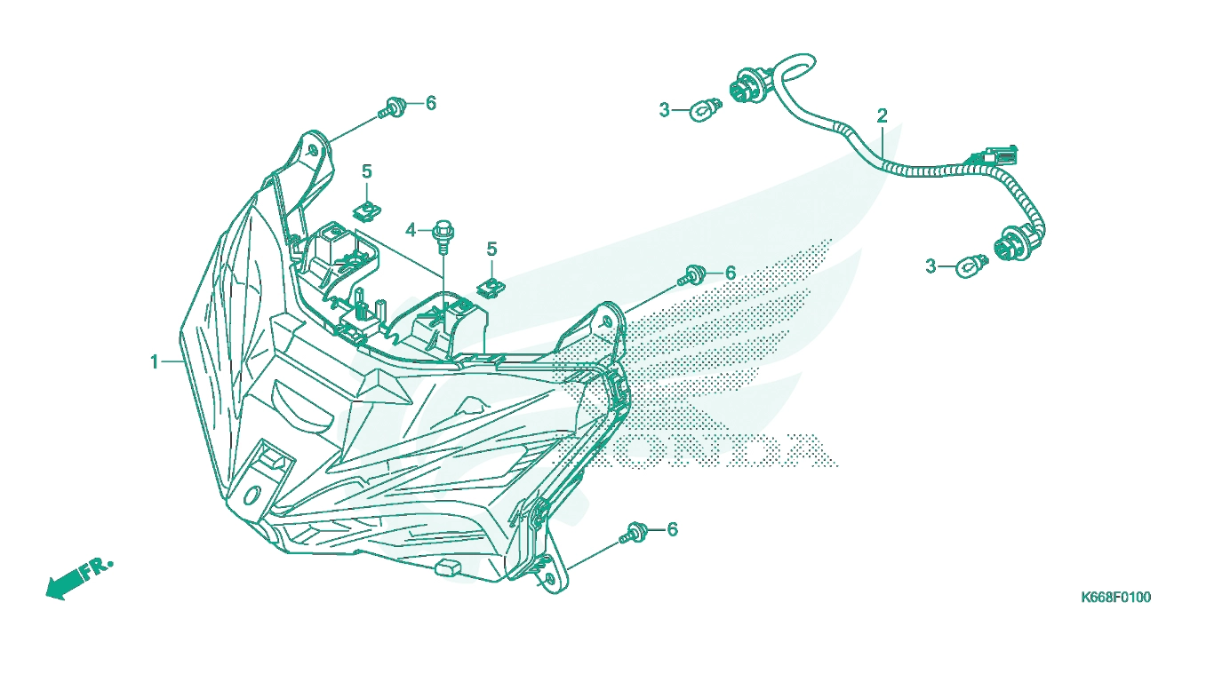 BỘ PHỤ TÙNG F - 1 CATALOGUE ĐÈN PHA HONDA AIR BLADE 125