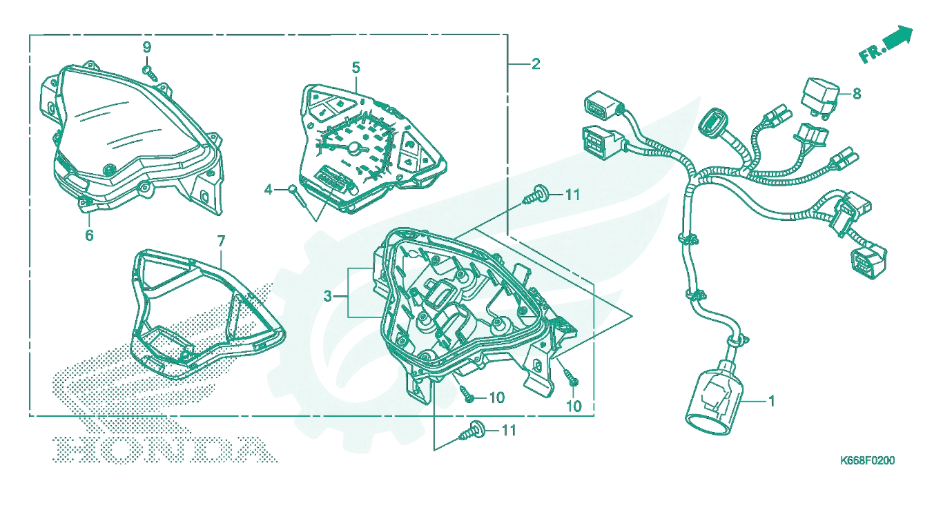 BỘ PHỤ TÙNG F - 2 CATALOGUE ĐỒNG HỒ TỐC ĐỘ HONDA AIR BLADE 125