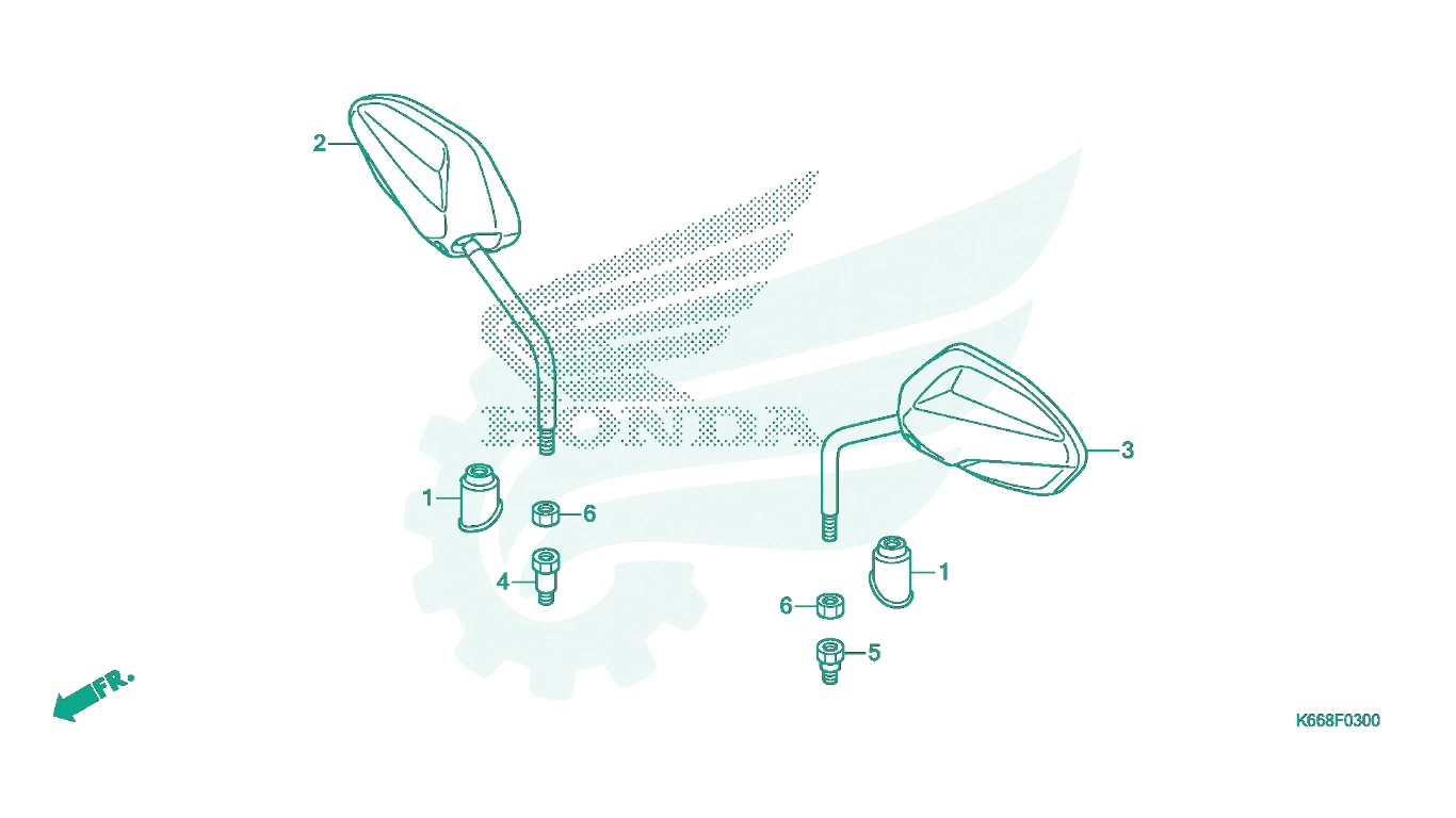 BỘ PHỤ TÙNG F - 3 CATALOGUE GƯƠNG HONDA AIR BLADE 125
