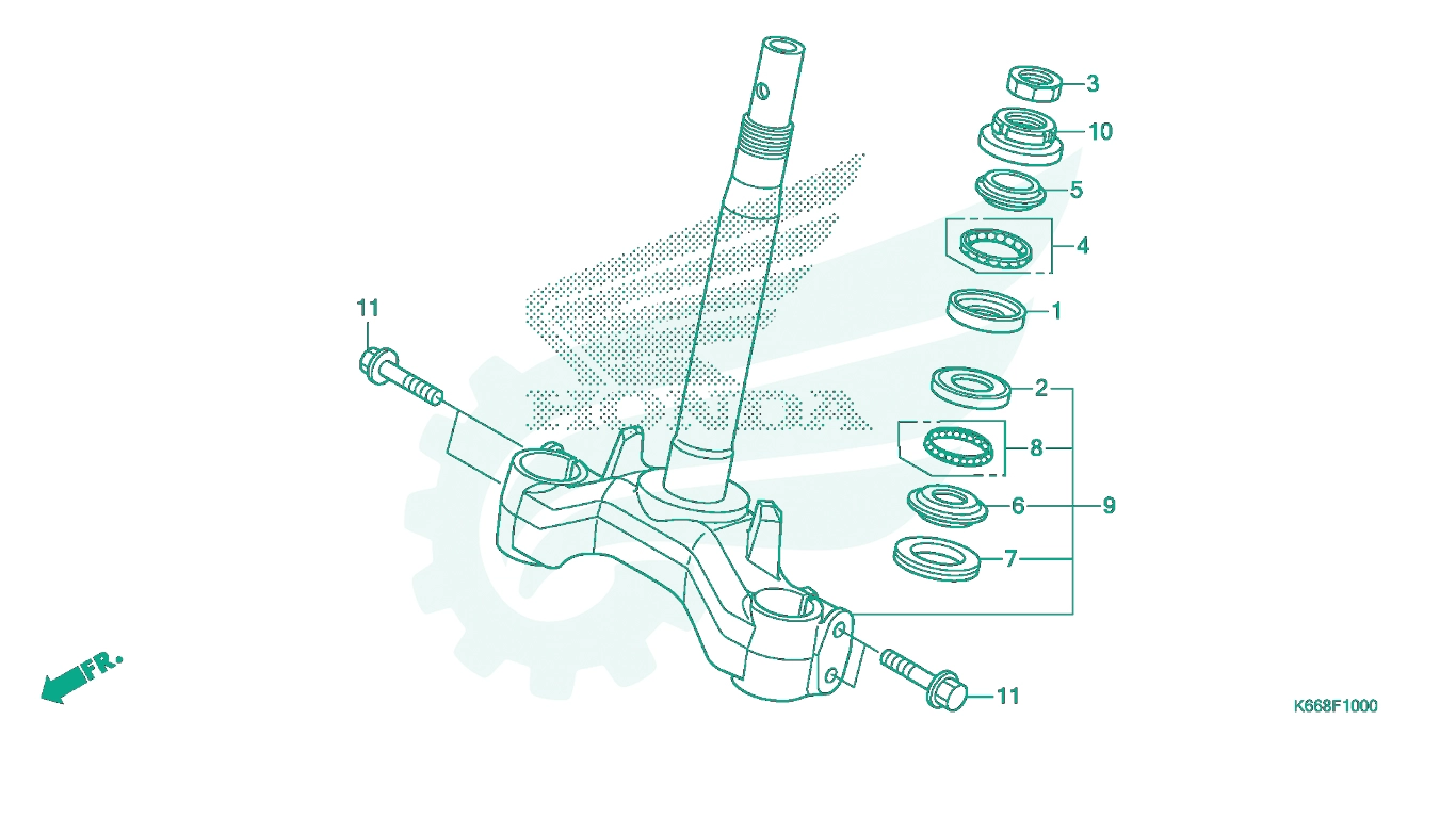 BỘ PHỤ TÙNG F - 10 CATALOGUE CỔ LÁI HONDA AIR BLADE 125