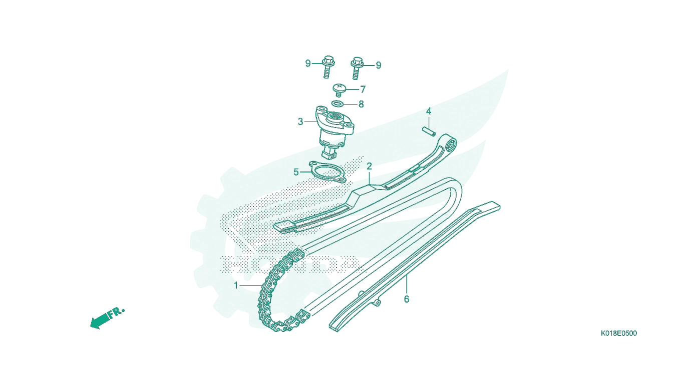 BỘ PHỤ TÙNG E - 5 CATALOGUE XÍCH CAM / TĂNG CAM HONDA SH 125 - SH 150