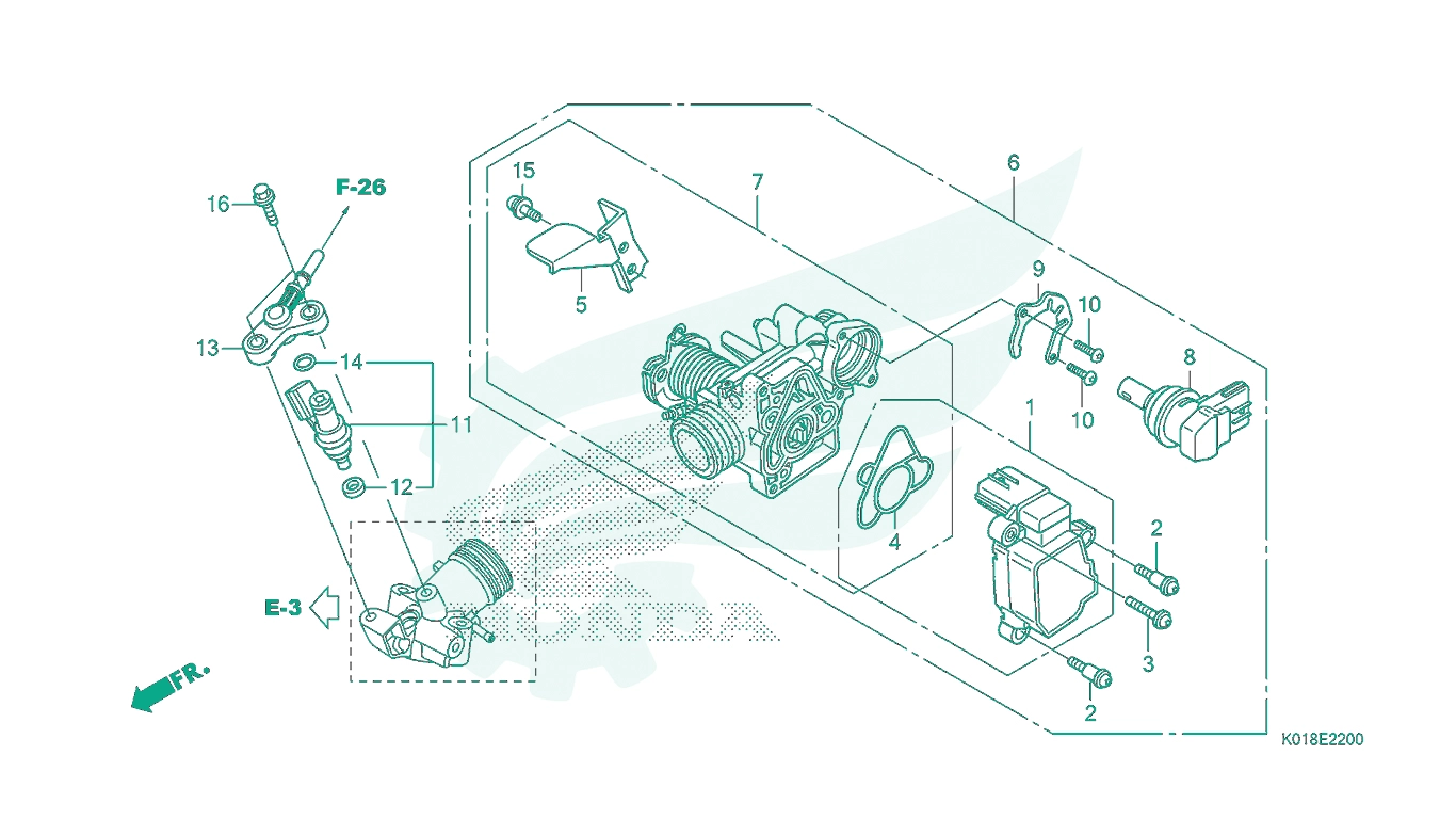 BỘ PHỤ TÙNG E - 22 CATALOGUE BỘ HỌNG GA / KIM PHUN HONDA SH 125 – SH 150