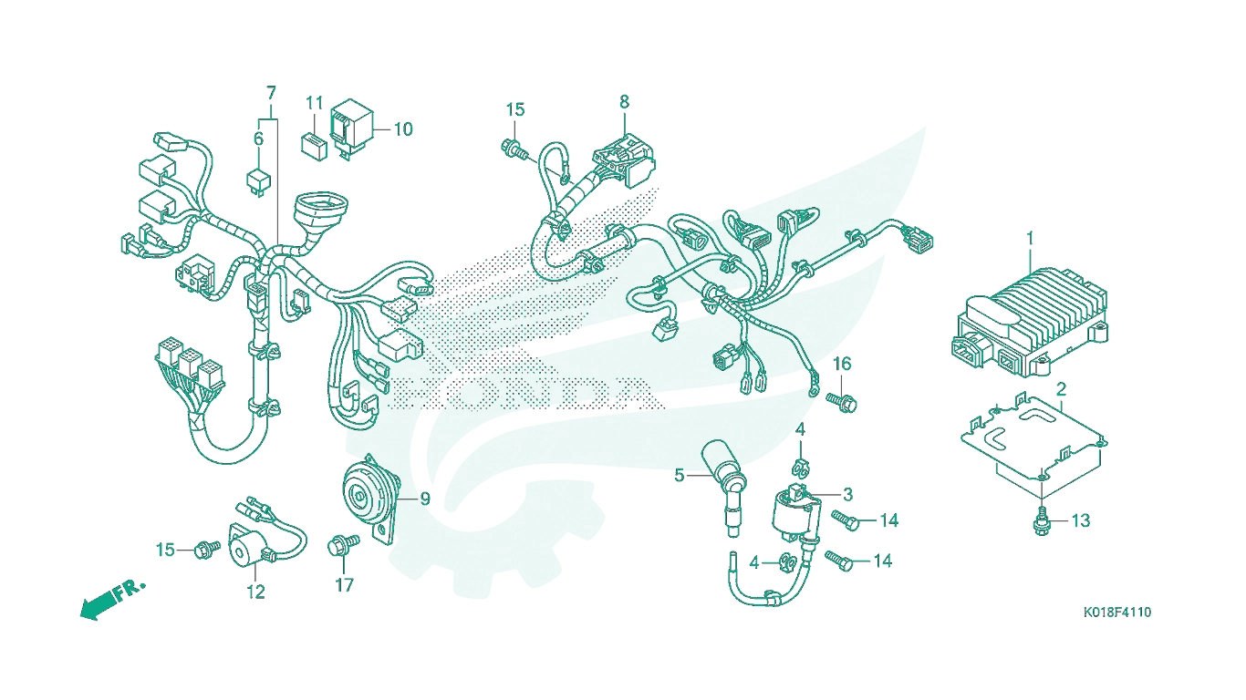 BỘ PHỤ TÙNG F - 41 - 10 CATALOGUE BÓ DÂY / MOBIN HONDA SH 125 - SH 150
