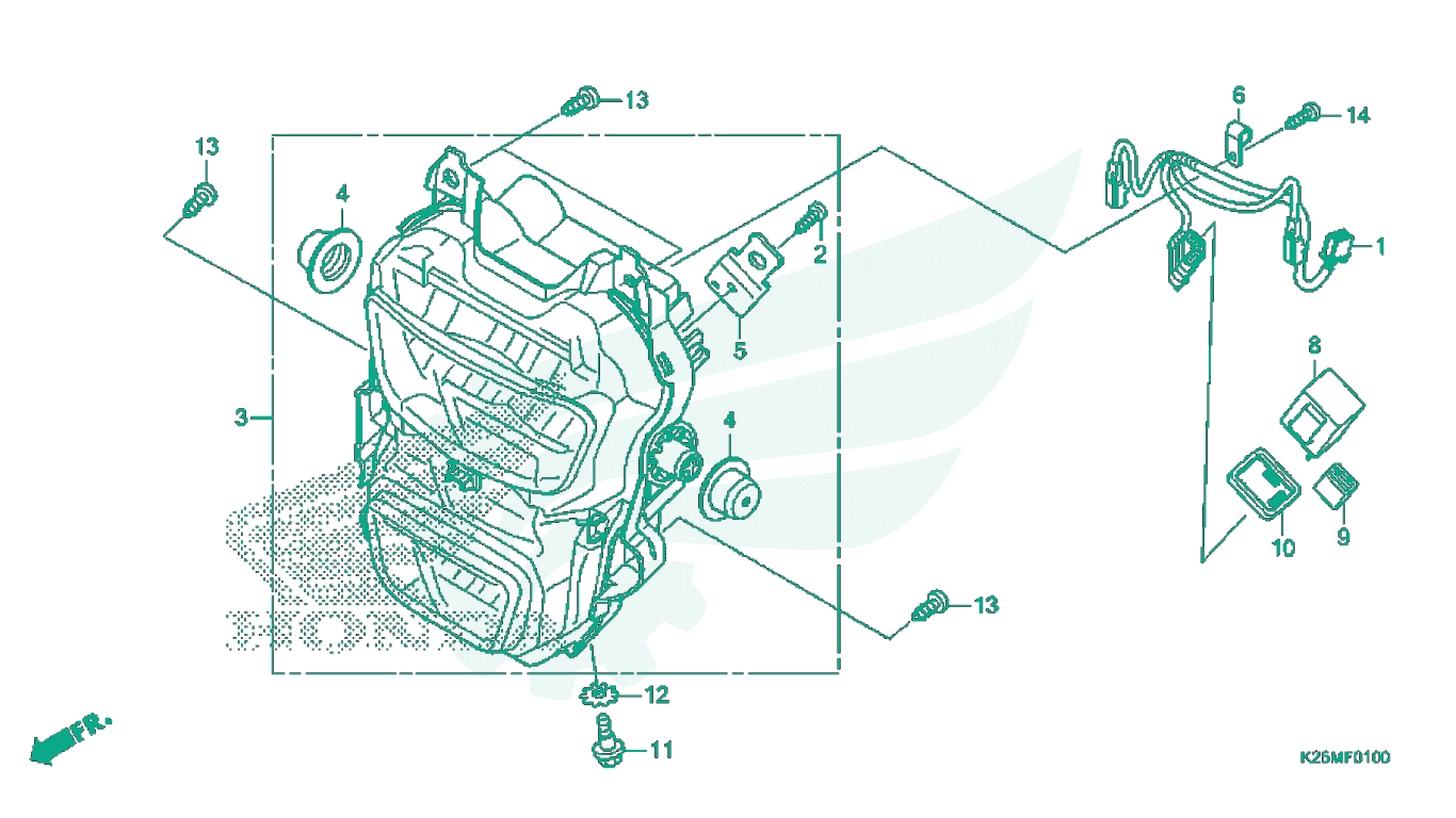 BỘ PHỤ TÙNG F - 1 CATALOGUE ĐÈN PHA HONDA MSX 125 SF