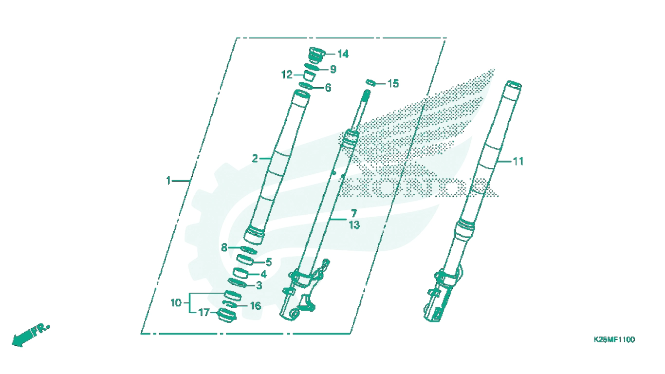 BỘ PHỤ TÙNG F - 11 CATALOGUE PHUỘC TRƯỚC HONDA MSX 125 SF