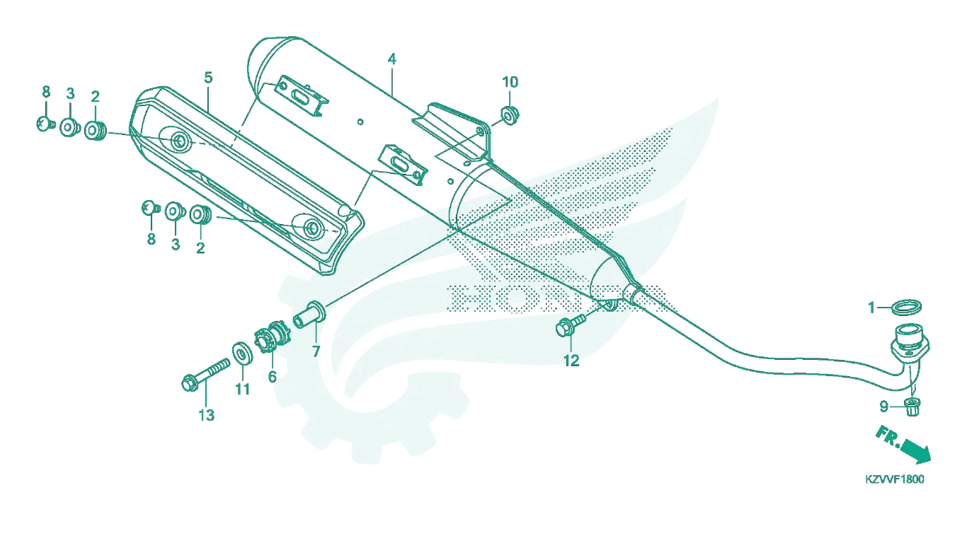 BỘ PHỤ TÙNG F - 18 CATALOGUE ỐNG XẢ HONDA DREAM 110