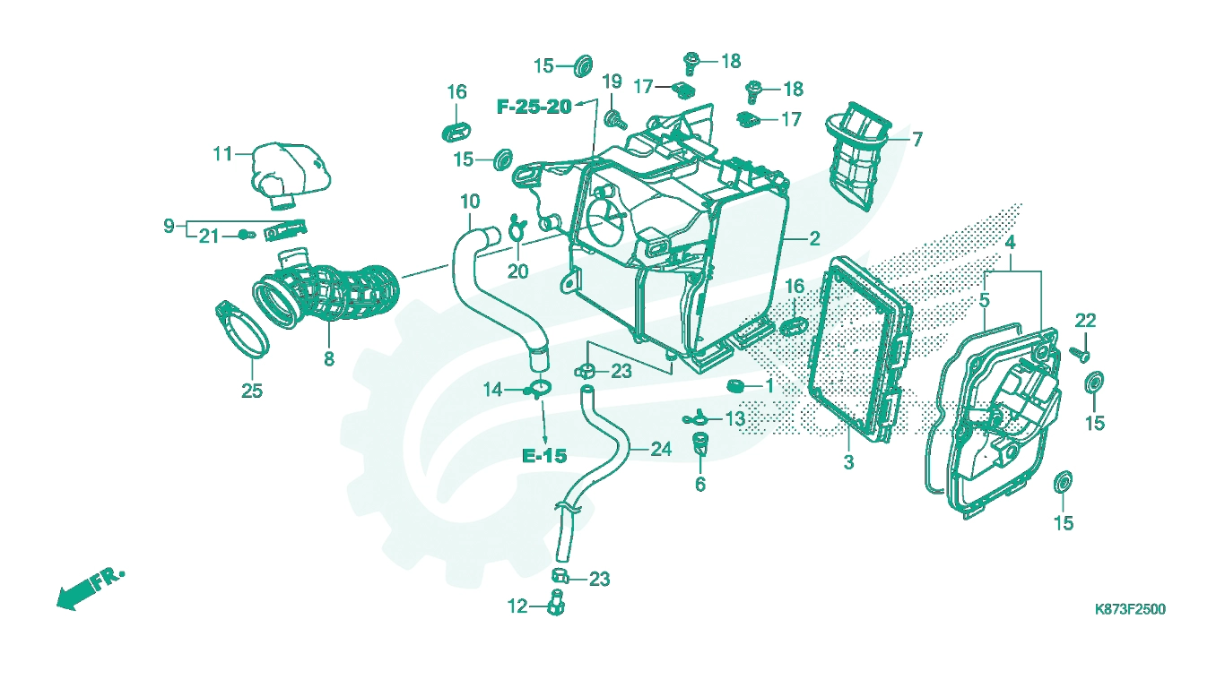 BỘ PHỤ TÙNG F - 25 CATALOGUE LỌC GIÓ HONDA REBEL 300