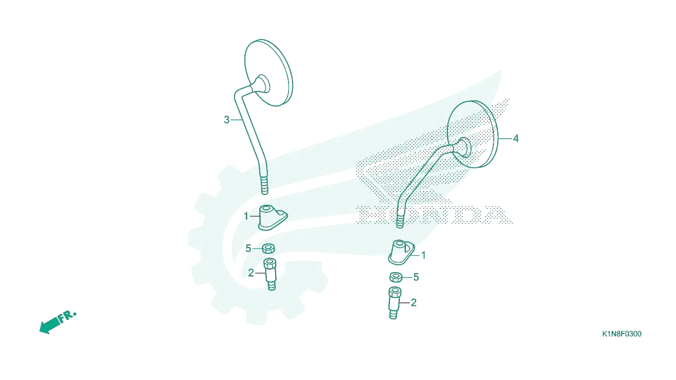 BỘ PHỤ TÙNG F - 3 CATALOGUE GƯƠNG CHIẾU HẬU HONDA SH MODE