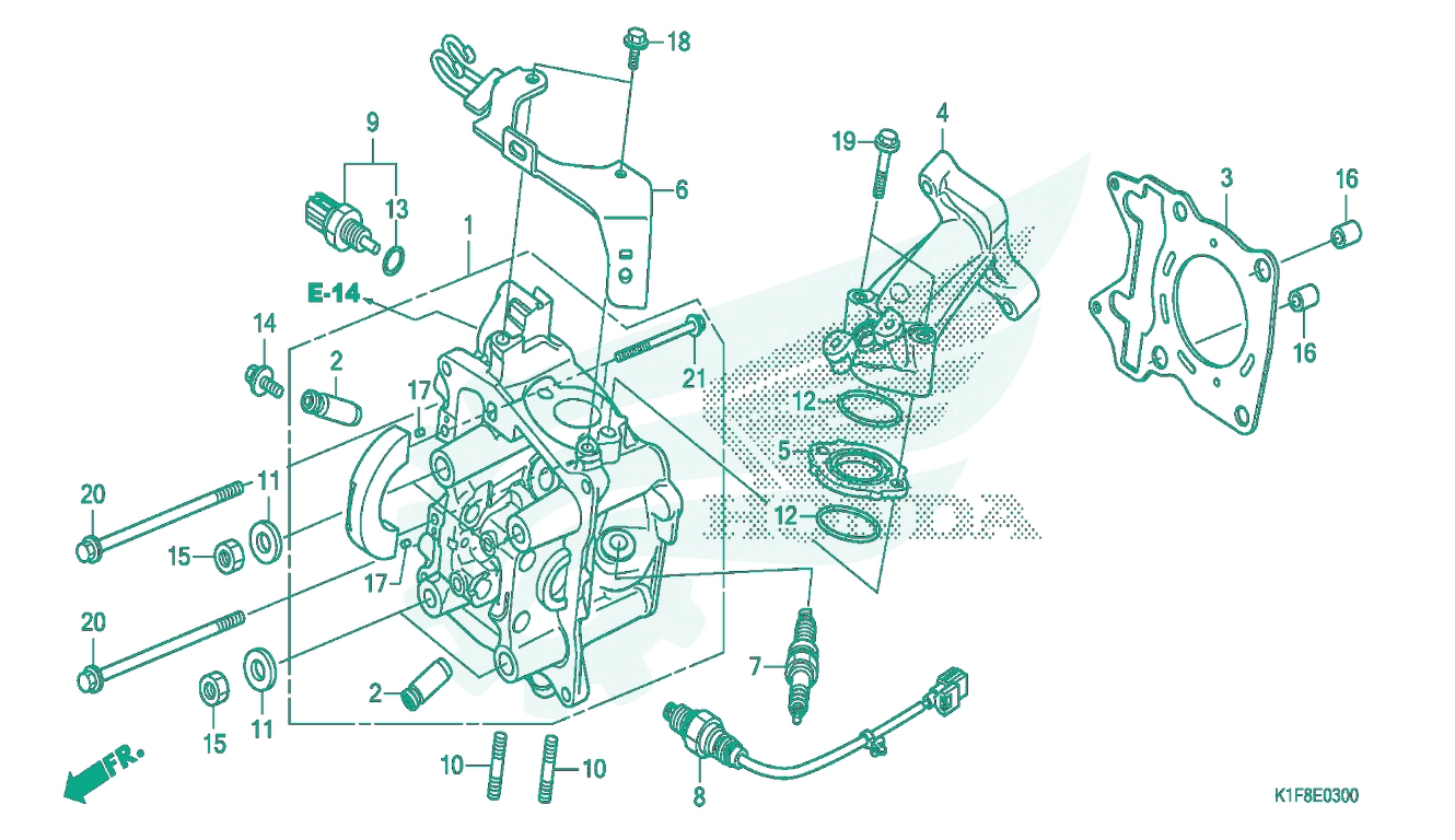 BỘ PHỤ TÙNG E - 3 CATALOGUE ĐẦU XY LANH HONDA AIR BLADE 125 - 150