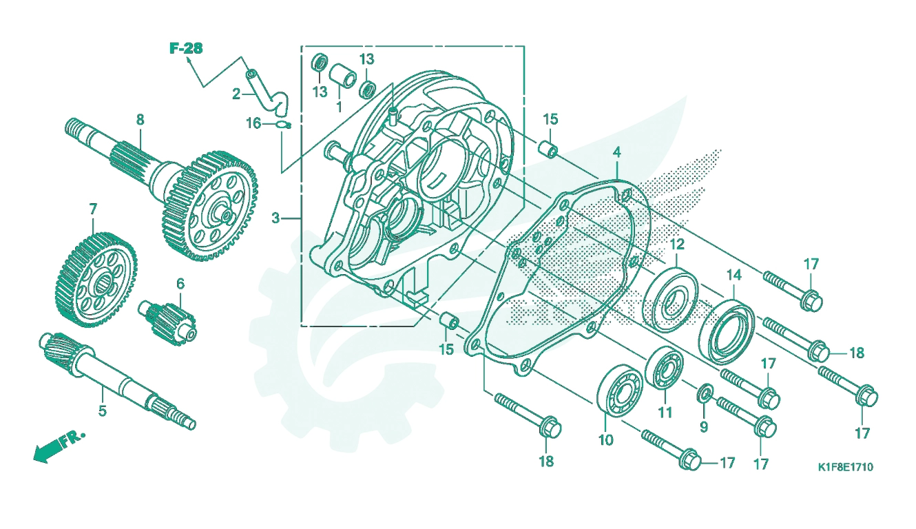 BỘ PHỤ TÙNG E - 17 - 10 CATALOGUE HỘP SỐ (TRUYỀN ĐỘNG) HONDA AIR BLADE 125 - 150