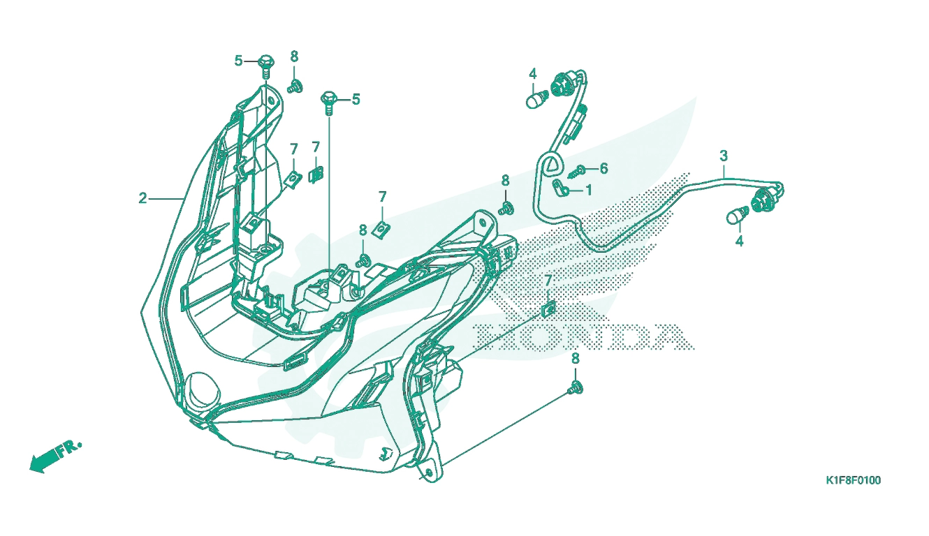 BỘ PHỤ TÙNG F - 1 CATALOGUE ĐÈN PHA HONDA AIR BLADE 125 - 150