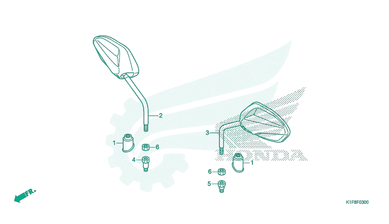 BỘ PHỤ TÙNG F - 3 CATALOGUE GƯƠNG CHIẾU HẬU HONDA AIR BLADE 125 - 150