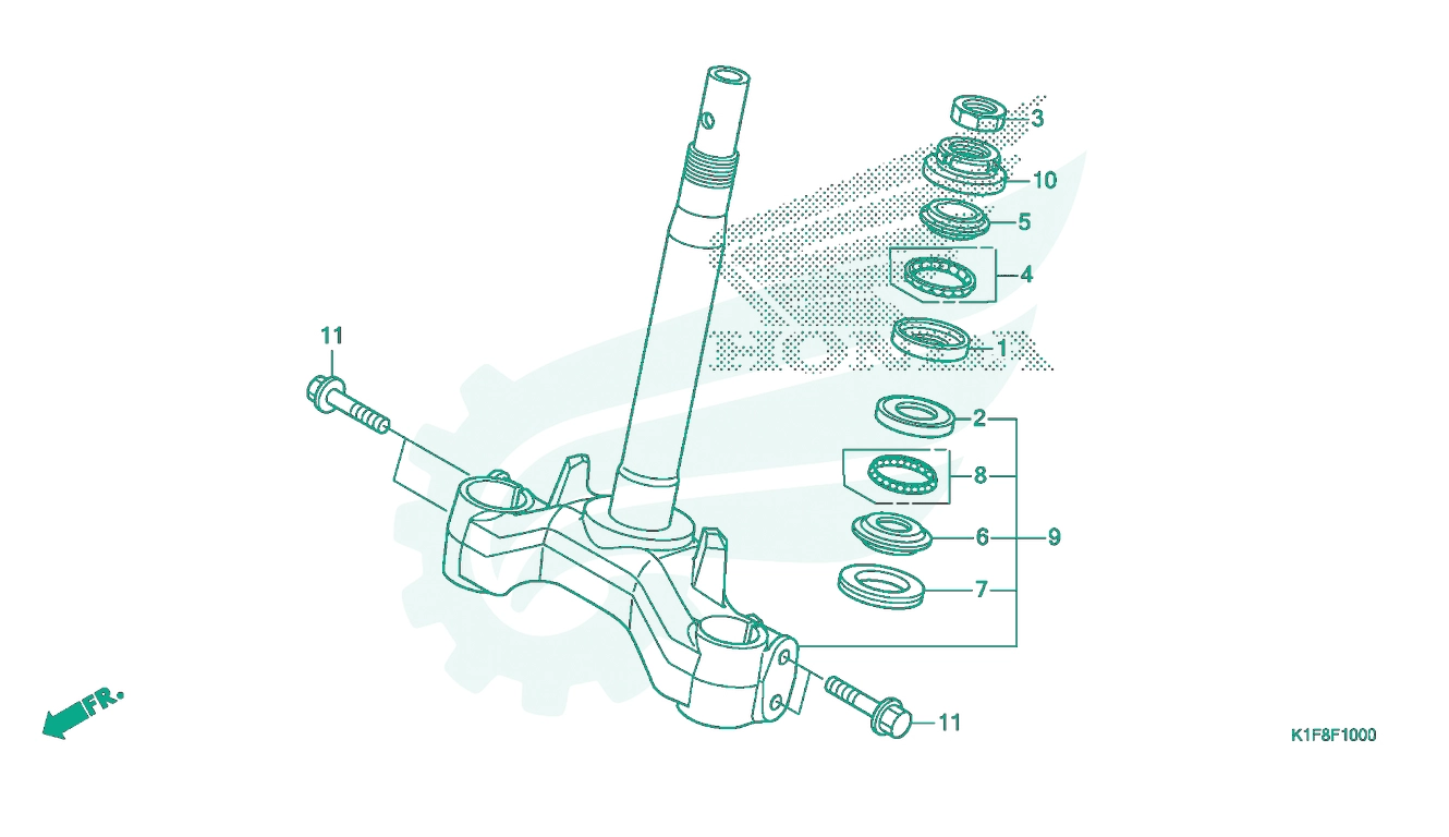 BỘ PHỤ TÙNG F - 10 CATALOGUE CỔ LÁI HONDA AIR BLADE 125 - 150