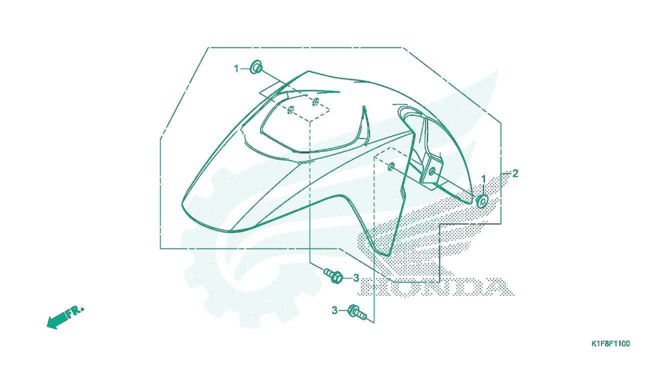 BỘ PHỤ TÙNG F - 11 CATALOGUE CHẮN BÙN TRƯỚC HONDA AIR BLADE 125 - 150