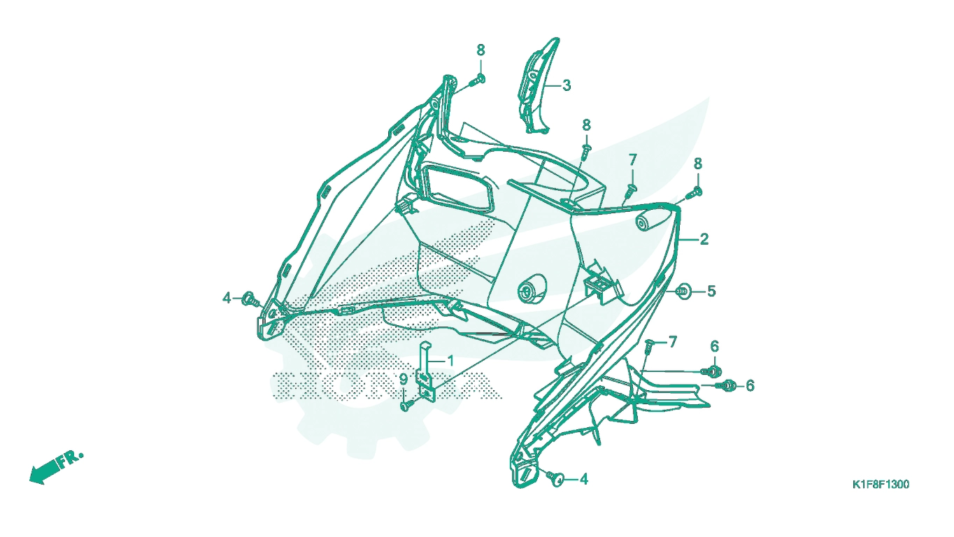 BỘ PHỤ TÙNG F - 13 CATALOGUE ỐP ỐNG CHÍNH KHUNG HONDA AIR BLADE 125 - 150