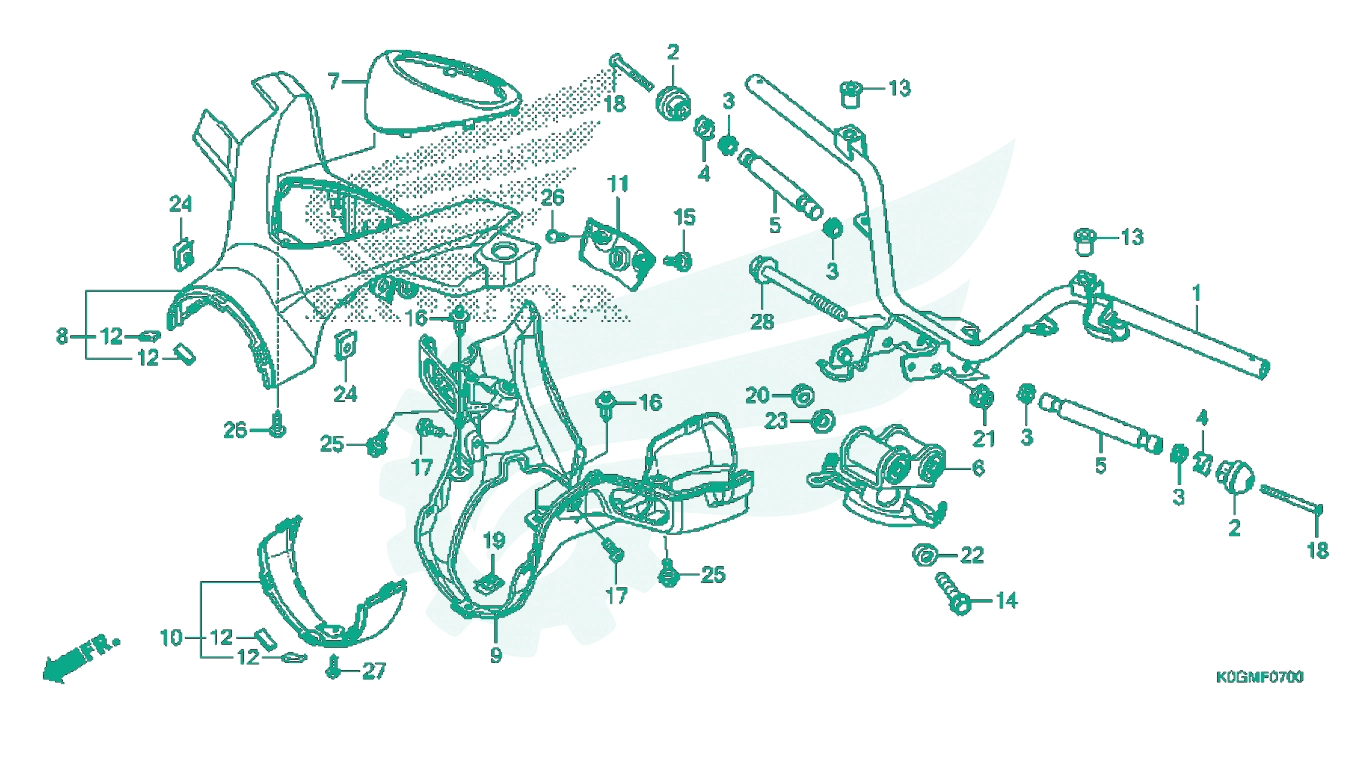 BỘ PHỤ TÙNG F - 7 CATALOGUE GHI ĐÔNG - ỐP GHI ĐÔNG HONDA SUPER CUB C125