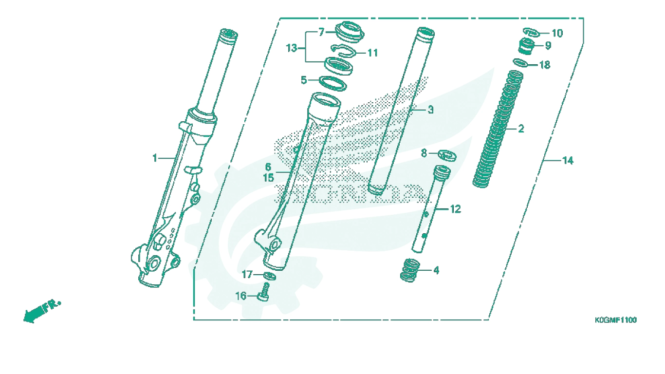 BỘ PHỤ TÙNG F - 11 CATALOGUE PHUỘC TRƯỚC HONDA SUPER CUB C125