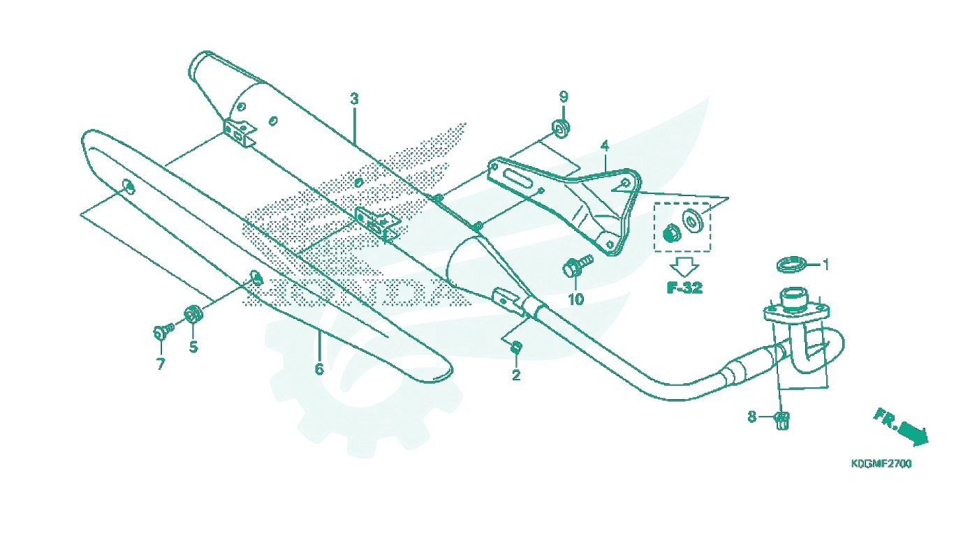 BỘ PHỤ TÙNG F - 27 CATALOGUE ỐNG XẢ (PÔ) HONDA SUPER CUB C125