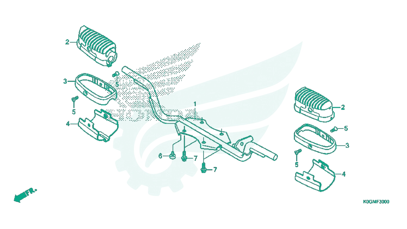 BỘ PHỤ TÙNG F - 30 CATALOGUE GÁC CHÂN HONDA SUPER CUB C125