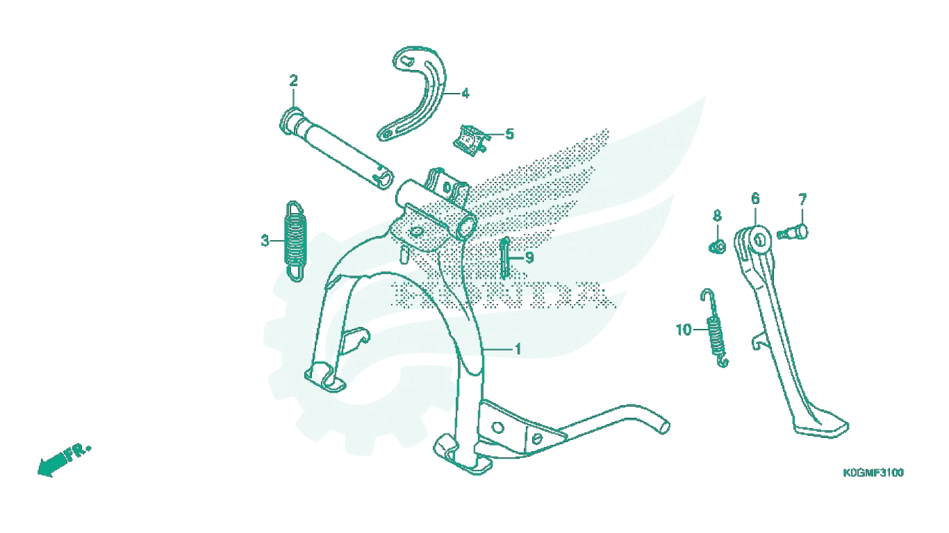 BỘ PHỤ TÙNG F - 31 CATALOGUE CHÂN CHỐNG HONDA SUPER CUB C125
