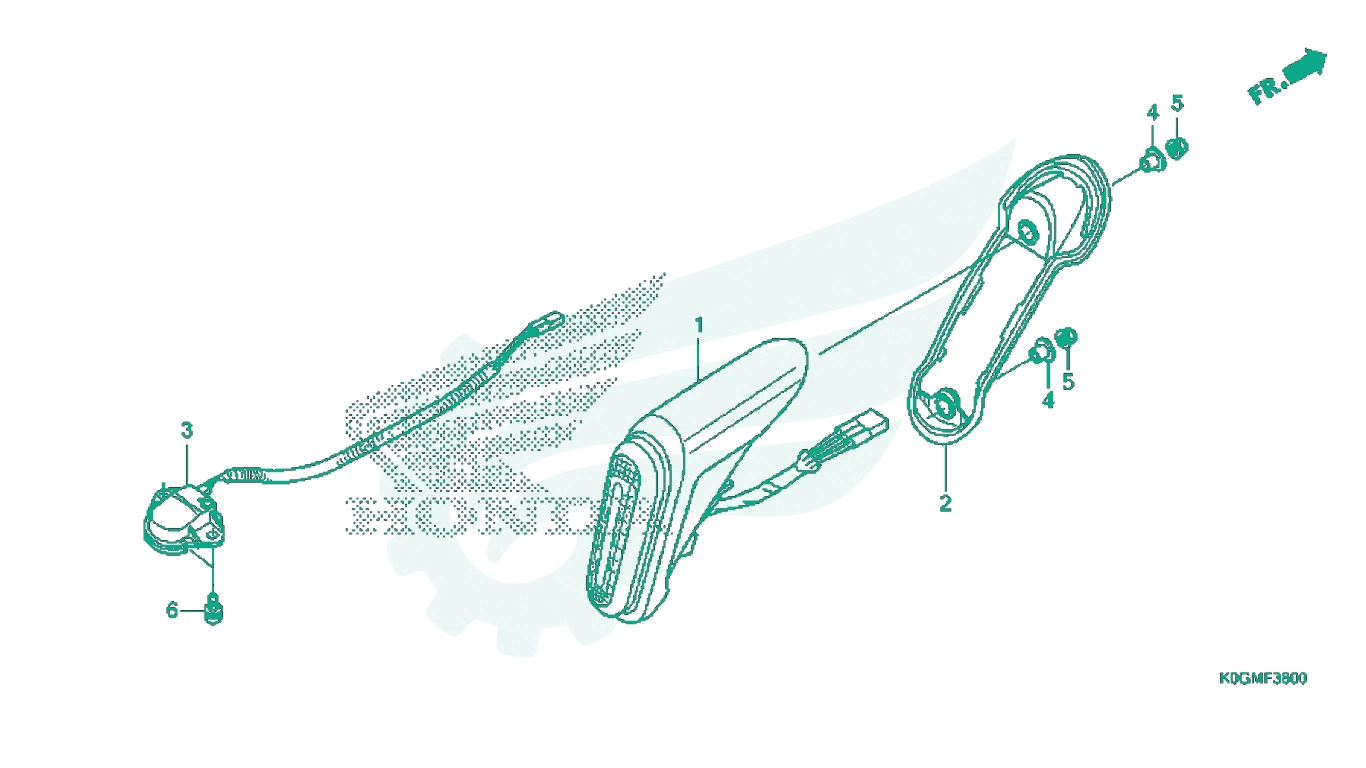 BỘ PHỤ TÙNG F - 36 CATALOGUE ĐÈN HẬU - ĐÈN BIỂN SỐ HONDA SUPER CUB C125