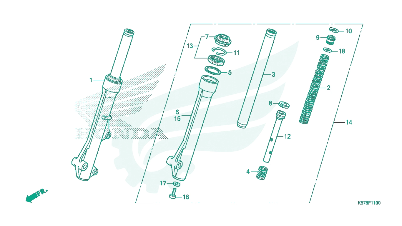 BỘ PHỤ TÙNG F11 CATALOGUE PHUỘC TRƯỚC HONDA BLADE 110
