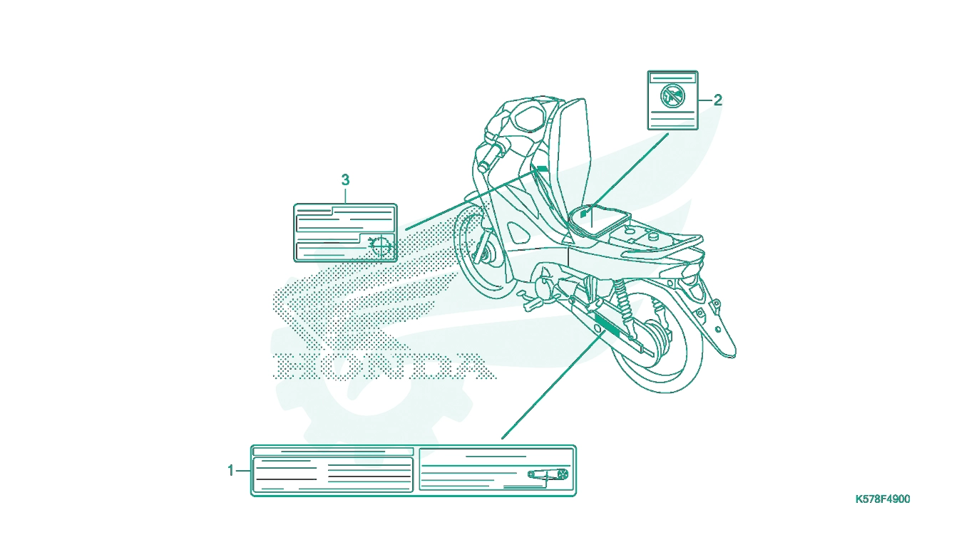 BỘ PHỤ TÙNG F49 CATALOGUE TEM CẢNH BÁO HONDA BLADE 110
