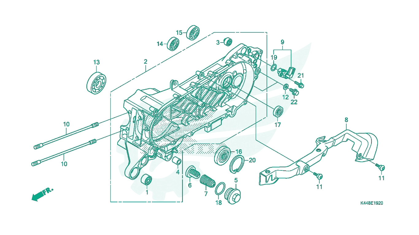 BỘ PHỤ TÙNG E19 - 20 CATALOGUE VÁCH MÁY TRÁI HONDA VISION 110