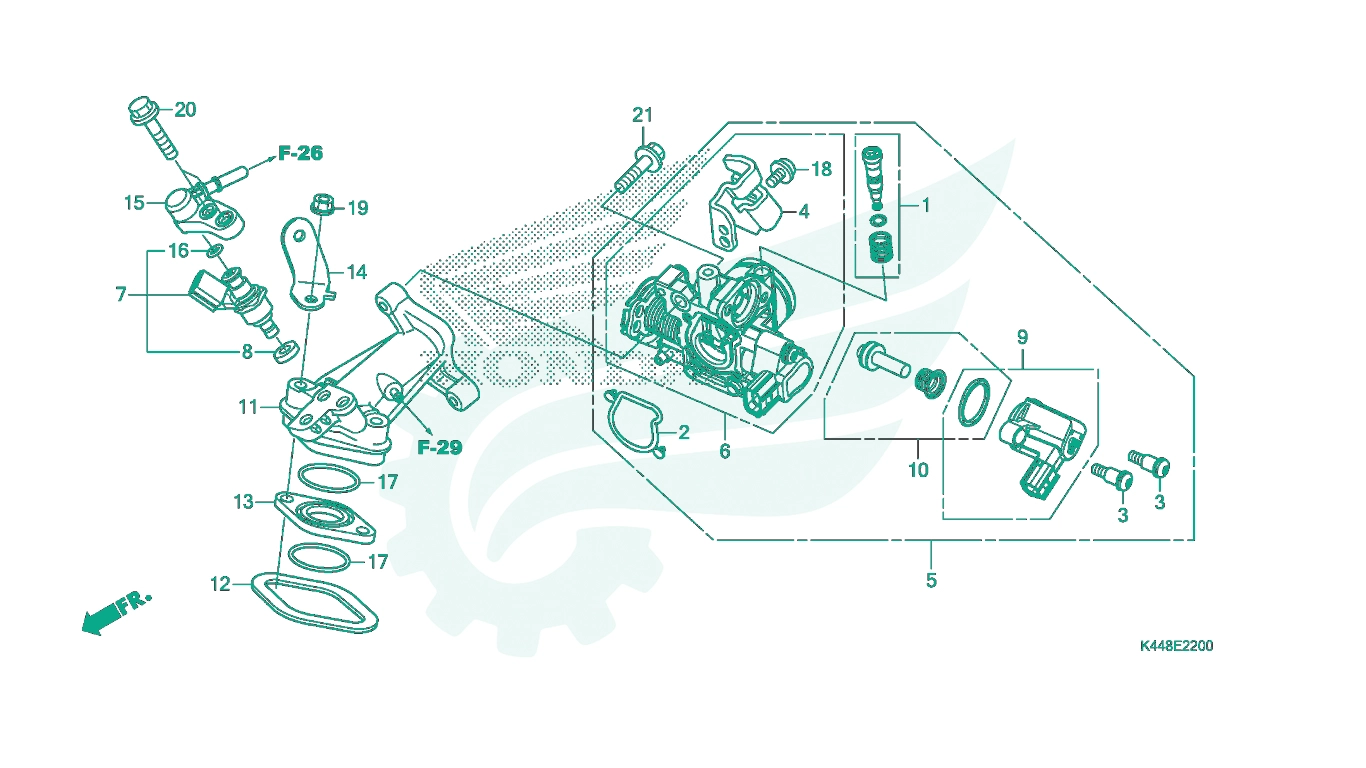 BỘ PHỤ TÙNG E22 CATALOGUE BỘ HỌNG GA - KIM PHUN HONDA VISION 110