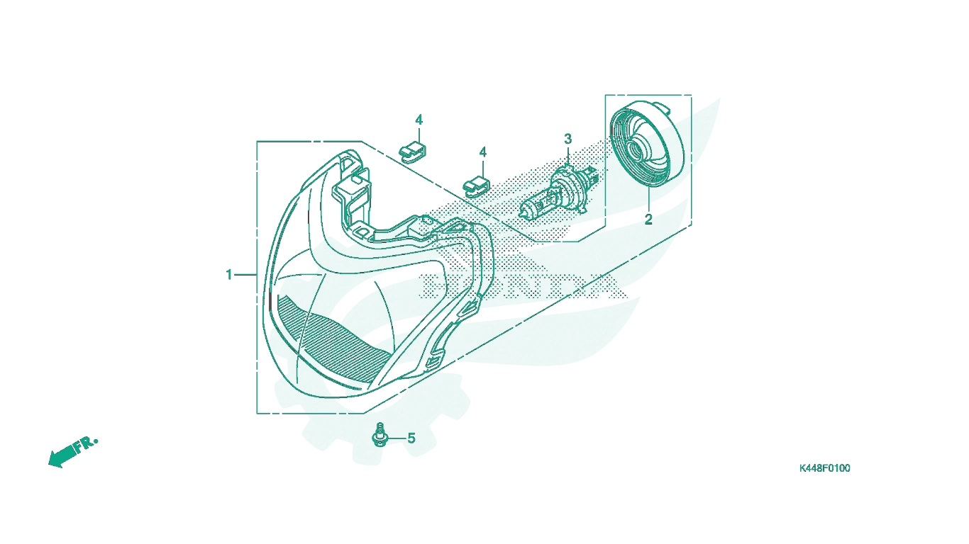 BỘ PHỤ TÙNG F1 CATALOGUE ĐÈN PHA HONDA VISION 110