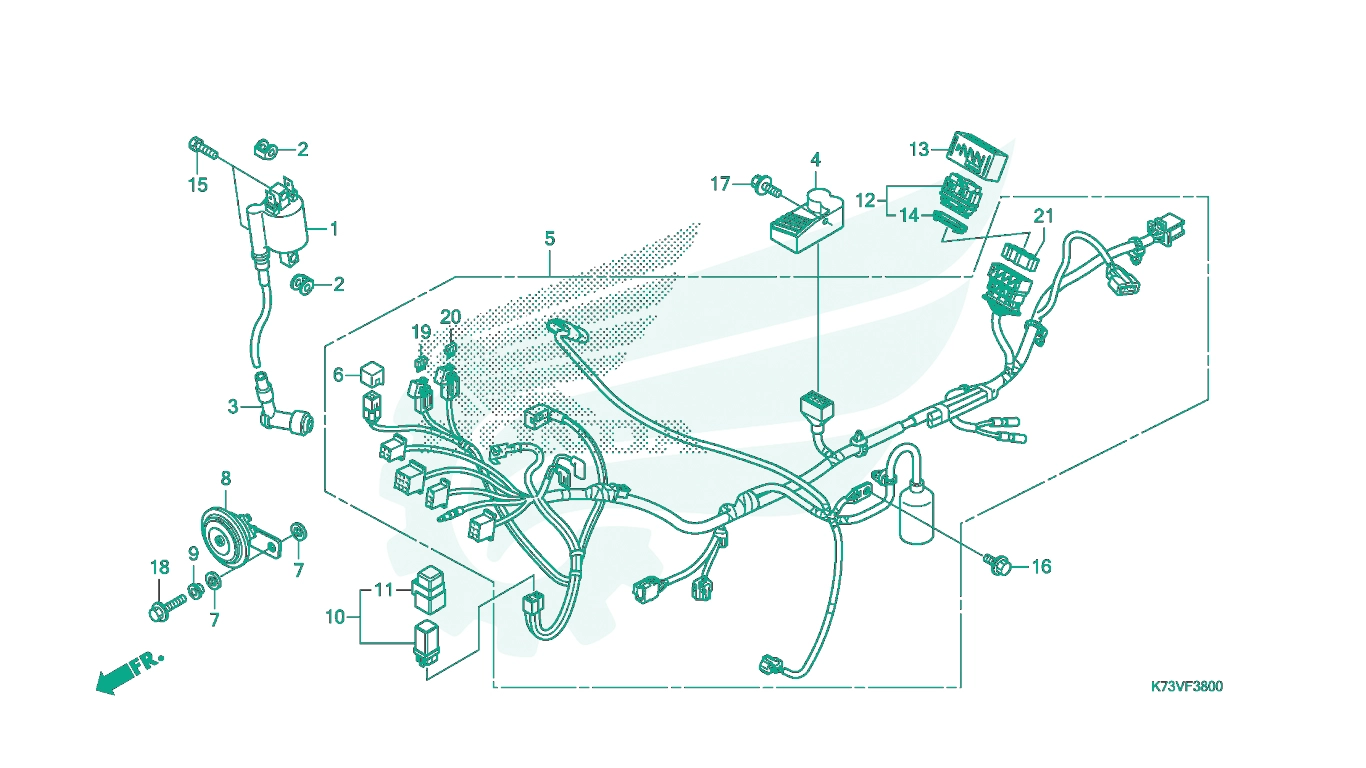 BỘ PHỤ TÙNG F38 CATALOGUE BỘ DÂY ĐIỆN HONDA FUTURE 125 FI