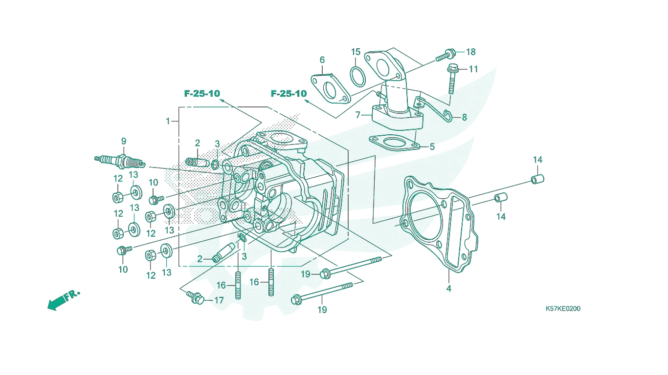 BỘ PHỤ TÙNG E2 CATALOGUE ĐẦU XY LANH HONDA BLADE 110